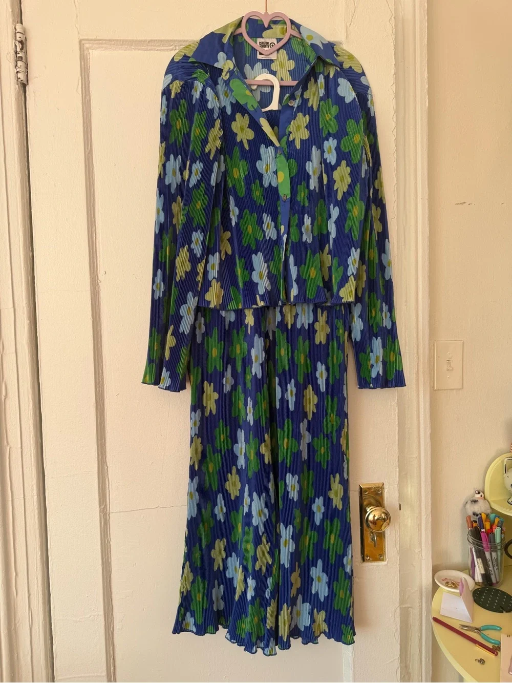 Floral Wide-Leg Matching Set